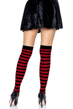 Load image into Gallery viewer, Cari Striped Stockings with Hosiery Fabric
