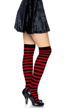 Load image into Gallery viewer, Cari Striped Stockings with Hosiery Fabric
