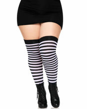 Load image into Gallery viewer, Cari Striped Stockings with Hosiery Fabric

