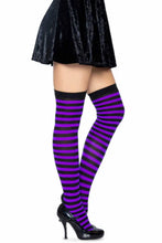 Load image into Gallery viewer, Cari Striped Stockings with Hosiery Fabric

