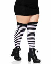 Load image into Gallery viewer, Cari Striped Stockings with Hosiery Fabric
