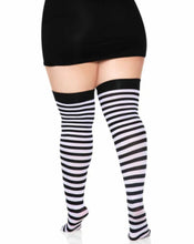 Load image into Gallery viewer, Cari Striped Stockings with Hosiery Fabric
