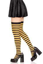 Load image into Gallery viewer, Cari Striped Stockings with Hosiery Fabric
