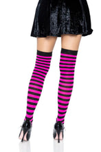 Load image into Gallery viewer, Cari Striped Stockings with Hosiery Fabric
