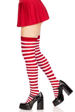 Load image into Gallery viewer, Cari Striped Stockings with Hosiery Fabric
