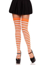 Load image into Gallery viewer, Cari Striped Stockings with Hosiery Fabric
