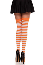 Load image into Gallery viewer, Cari Striped Stockings with Hosiery Fabric
