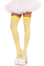 Load image into Gallery viewer, Cari Striped Stockings with Hosiery Fabric
