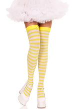 Load image into Gallery viewer, Cari Striped Stockings with Hosiery Fabric

