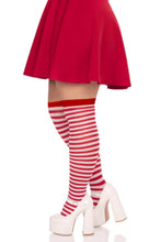 Load image into Gallery viewer, Cari Striped Stockings with Hosiery Fabric
