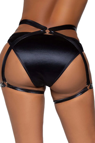 Side Piece Wet Look Butt Harness