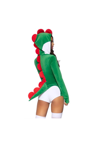 Comfy Super Dino Onesie Costume – Plush Velvet Dinosaur Loungewear