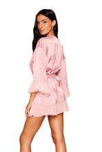 Load image into Gallery viewer, Matte satin robe and teddy set
