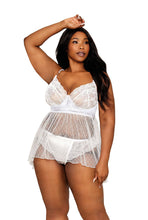 Load image into Gallery viewer, Diamond Mesh Babydoll and Panty Set
