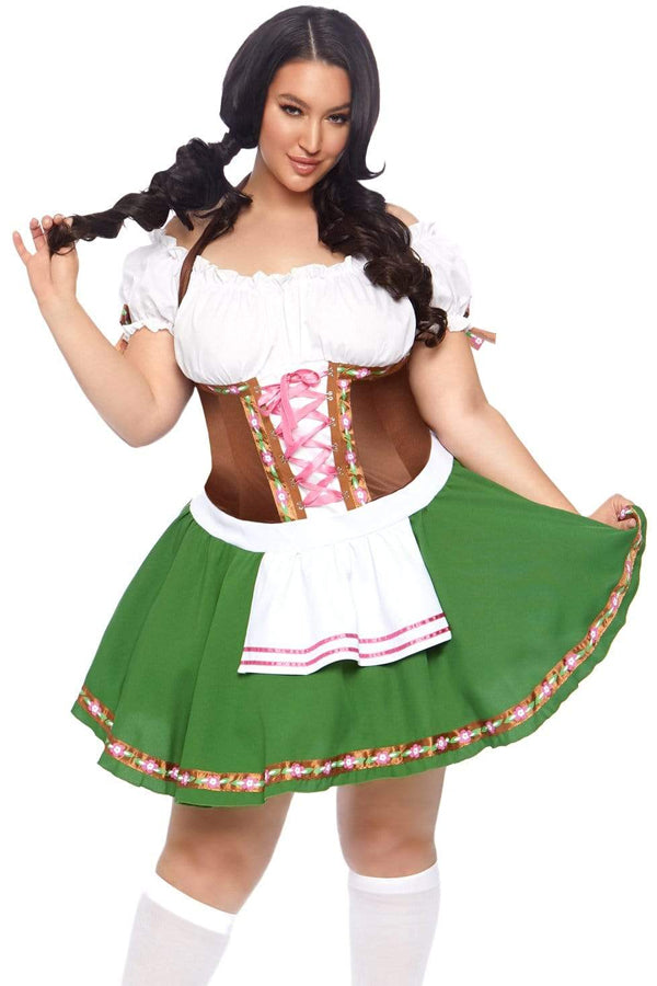 Gretchen Oktoberfest Costume, Off-the-Shoulder Peasant Dress