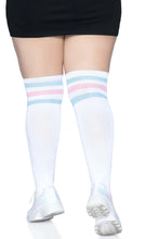 Load image into Gallery viewer, Kellee Plus Size Over the Knee Athletic Socks
