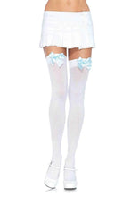 Load image into Gallery viewer, Kay Satin Bow Thigh Highs
