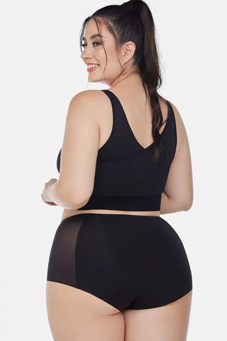 Soft Comfy Full Coverage Briefs, Light Tummy Control Underwear with Breathable Side Panels, Cotton Gusset & Stretch Everyday Panties
