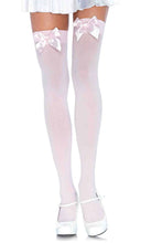 Load image into Gallery viewer, Kay Satin Bow Thigh Highs
