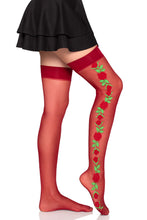 Load image into Gallery viewer, Roselle Floral Side Thigh Highs
