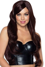 Load image into Gallery viewer, 27&quot; Long Wavy Wig with Side-Swept Bangs – Enchant Like a Princess
