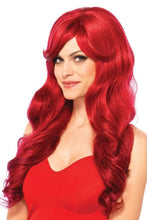 Load image into Gallery viewer, 27&quot; Long Wavy Wig with Side-Swept Bangs – Enchant Like a Princess
