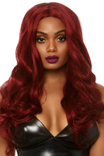 Load image into Gallery viewer, 27&quot; Long Wavy Center Part Black Wig
