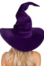 Load image into Gallery viewer, Velvet Ruched Witch Hat
