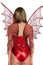 Load image into Gallery viewer, Glitter Strapless Pixie Wings for Women, Fairy Halloween Costume Accessory with Sheer Mesh, Sparkling Glitter Details &amp; Pointed Wing Design
