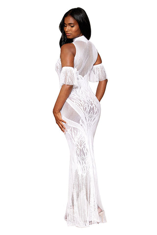 Seamless Turtleneck bodystocking gown