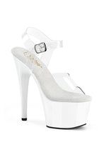 Load image into Gallery viewer, 7-Inch Stiletto Heel with Clear Ankle Strap
