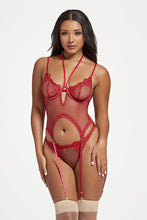 Load image into Gallery viewer, Two Piece Stretch fishnet Camidoll Set
