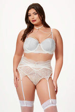 Load image into Gallery viewer, Three Piece Lace &amp; Pearl Bra Set
