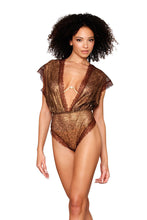 Load image into Gallery viewer, Gold-Foil Lace Blouson Teddy
