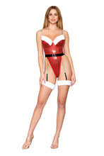 Load image into Gallery viewer, Sequined Mesh and Faux-Fur Trimmed Santa Teddy
