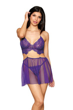 Load image into Gallery viewer, Floral Lace and Mesh Babydoll
