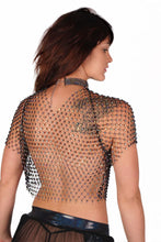 Load image into Gallery viewer, Crochet Top With Rhinestone

