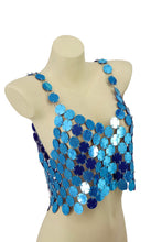 Load image into Gallery viewer, Reflective Coin Chain Halter Top
