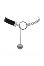 Load image into Gallery viewer, Leather Choker With Chain And Ball

