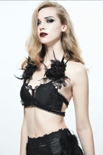 Load image into Gallery viewer, Gothic Floral Feather Harness Bra
