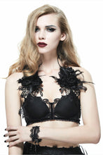 Load image into Gallery viewer, Gothic Floral Feather Harness Bra
