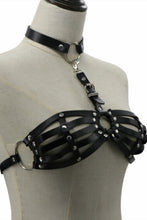 Load image into Gallery viewer, Leatherette Harness Bra Top
