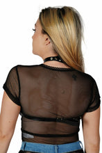 Load image into Gallery viewer, Leatherette Harness Bra Top
