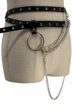 Load image into Gallery viewer, Leatherette Belt With Chains

