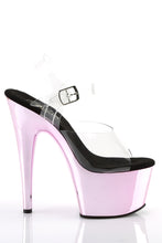 Load image into Gallery viewer, Chrome 7 Inch High Heel Platform Ankle Strap Sandals, Open Toe Stiletto Shoes with 2 3/4 Inch Platform

