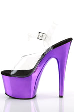 Load image into Gallery viewer, Chrome 7 Inch High Heel Platform Ankle Strap Sandals, Open Toe Stiletto Shoes with 2 3/4 Inch Platform
