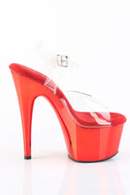 Load image into Gallery viewer, Chrome 7 Inch High Heel Platform Ankle Strap Sandals, Open Toe Stiletto Shoes with 2 3/4 Inch Platform
