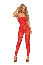 Load image into Gallery viewer, Seamless Lace Bodystocking and Harness Set, Footless Lace Bodystocking
