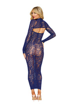 Load image into Gallery viewer, Seamless Floral Bodystocking Gown with Matching Shrug
