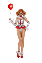 Load image into Gallery viewer, Creepy Clown Costume, Scary Halloween Clown Outfit with Haunting Makeup, Bold Colors &amp; Striking Details for Haunted Houses, Parties &amp; Events
